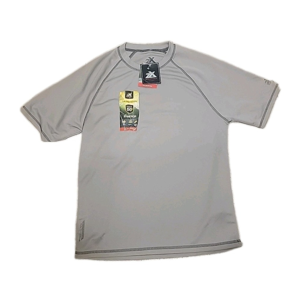 Zeroxposur Mens Sun Protection‎ Tee Grey Medium